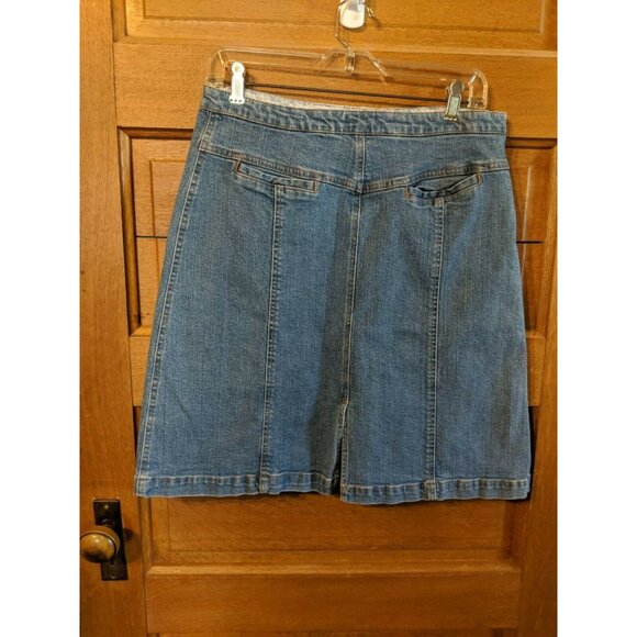 Jones Sport Size 8 Jean Skirt Denim Straight Modest - Picture 3 of 6